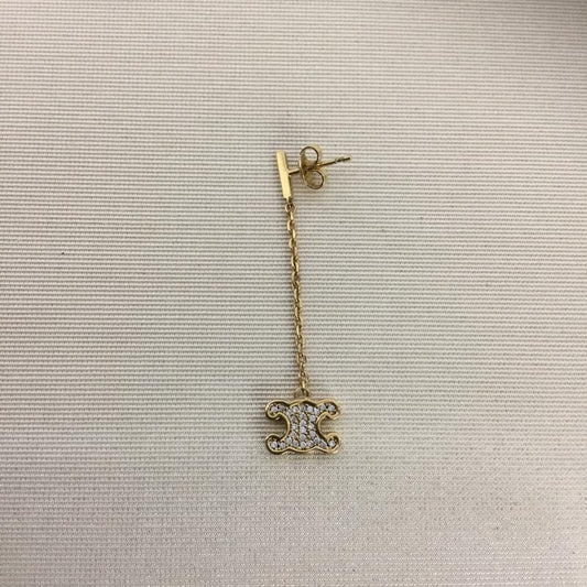 セリーヌ CELINE アクセサリー ピアス トリオンフ チェーン 無地 金 / ゴールド / gold color レディース USED 古着 中古 10159567