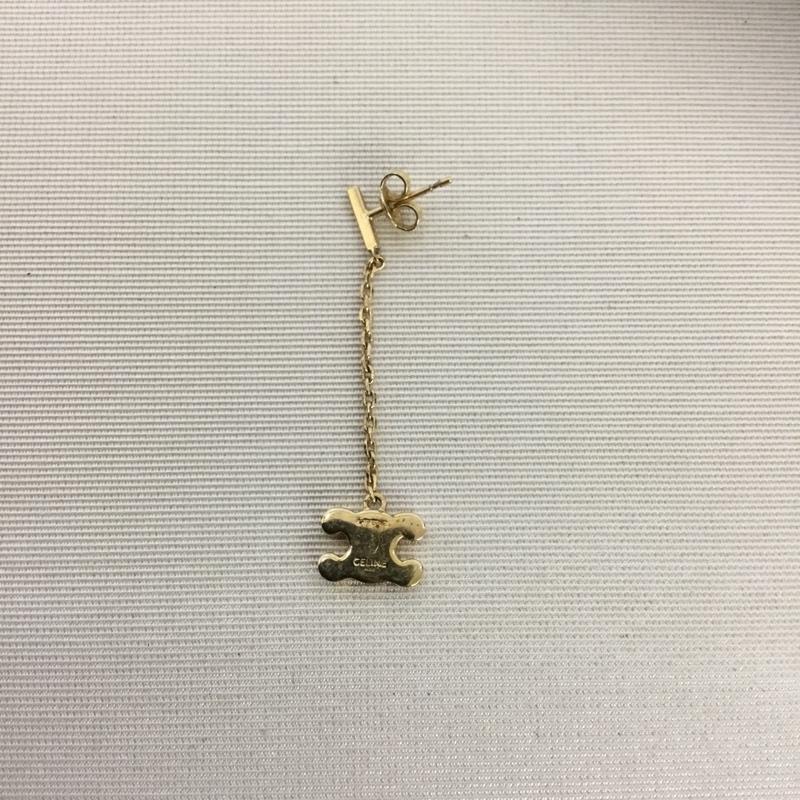 セリーヌ CELINE アクセサリー ピアス トリオンフ チェーン 無地 金 / ゴールド / gold color レディース USED 古着 中古 10159567