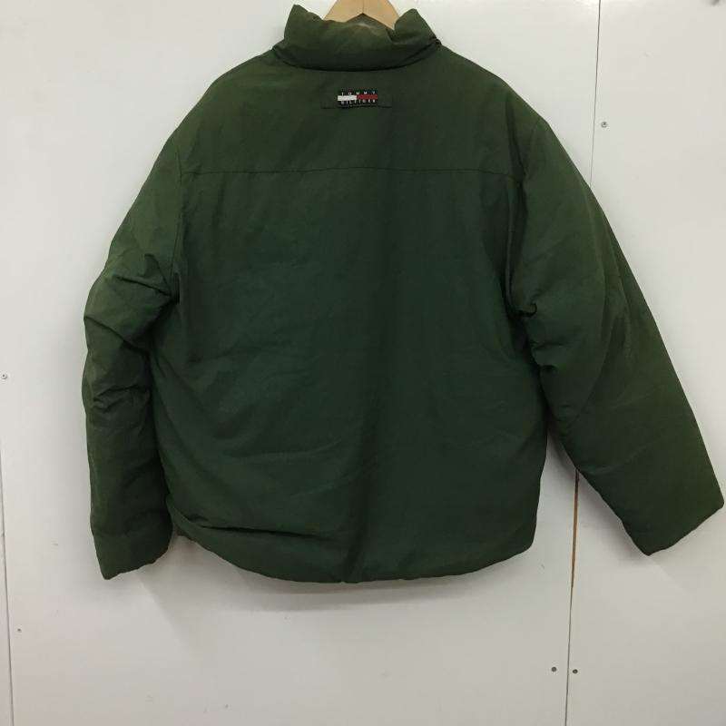 トミーヒルフィガー TOMMY HILFIGER ジャケット、上着 ジャンパー、ブルゾン ジップアップジャケット アウター ダウンジャケット L ロゴ、文字 カーキ / カーキ / khaki メンズ USED 古着 中古 10159569