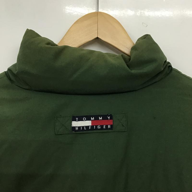 トミーヒルフィガー TOMMY HILFIGER ジャケット、上着 ジャンパー、ブルゾン ジップアップジャケット アウター ダウンジャケット L ロゴ、文字 カーキ / カーキ / khaki メンズ USED 古着 中古 10159569