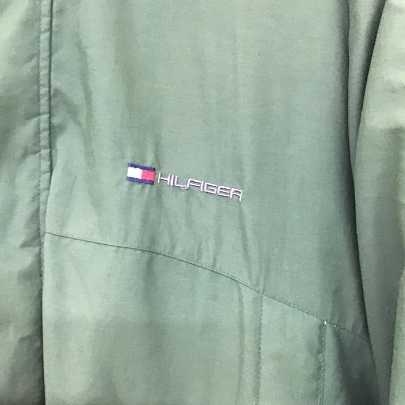 トミーヒルフィガー TOMMY HILFIGER ジャケット、上着 ジャンパー、ブルゾン ジップアップジャケット アウター ダウンジャケット L ロゴ、文字 カーキ / カーキ / khaki メンズ USED 古着 中古 10159569