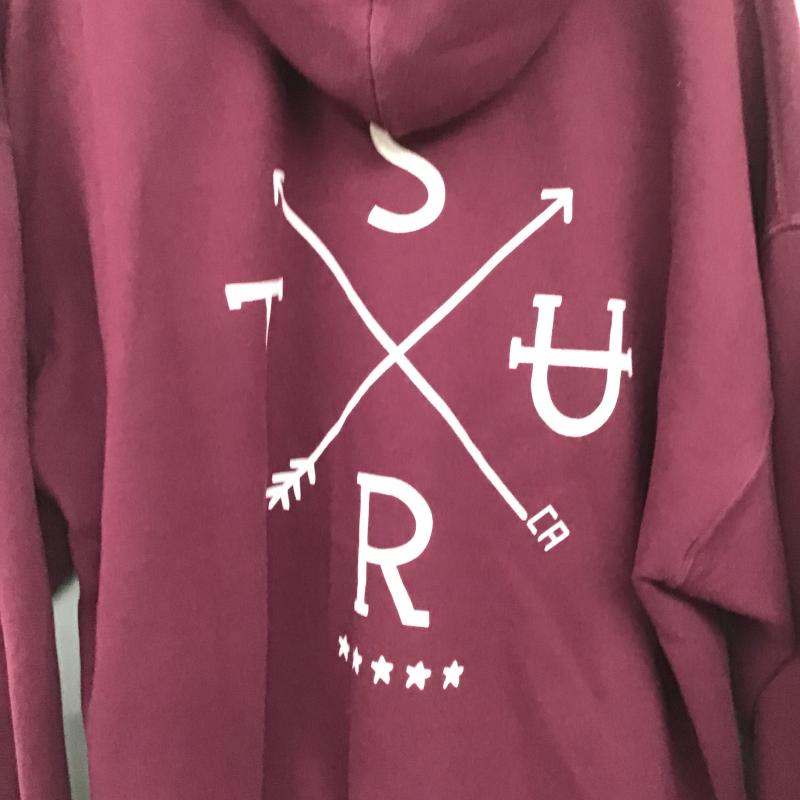 サート surt パーカー 長袖 長袖パーカー プルオーバーパーカー スウェット XL ロゴ、文字 えんじ / ワインレッド / dark red メンズ USED 古着 中古 10159570