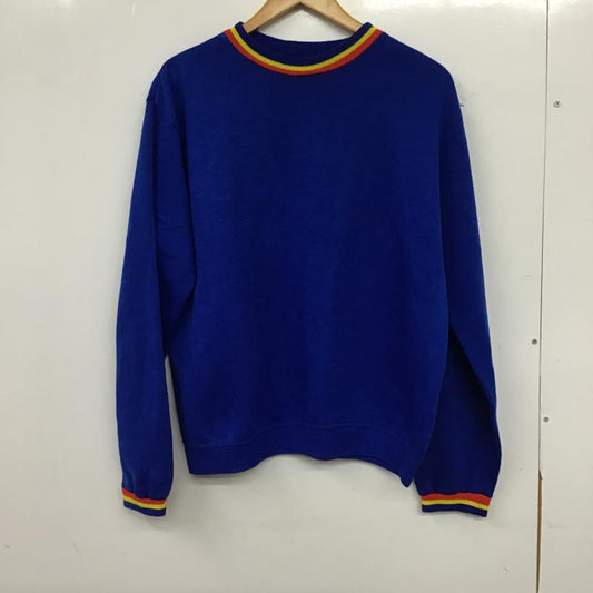 古着 USED トレーナー 長袖 長袖スウェット 長袖カットソー creslan 古着 無地 青 / ブルー / blue メンズ USED 古着 中古 10159571