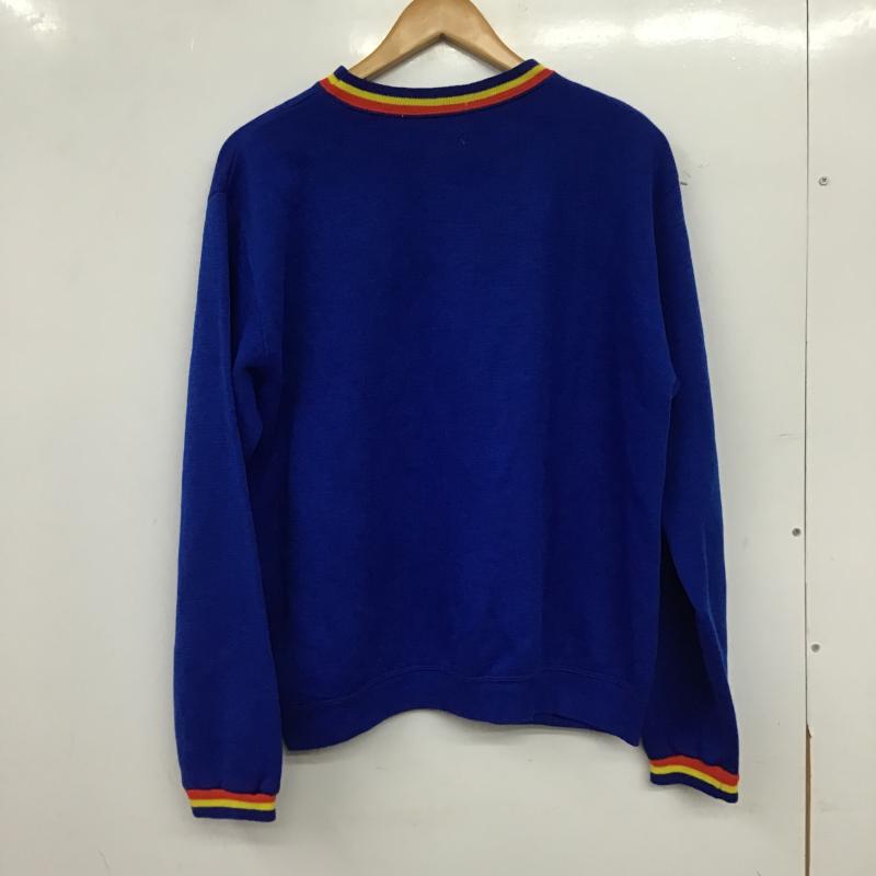 古着 USED トレーナー 長袖 長袖スウェット 長袖カットソー creslan 古着 無地 青 / ブルー / blue メンズ USED 古着 中古 10159571