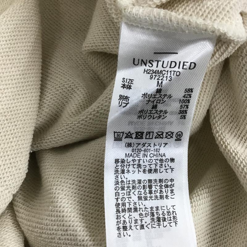 アンスタディード UNSTUDIED トレーナー 長袖 長袖トレーナー スウェット クルーネック プルオーバー M 無地 アイボリー / アイボリー / メンズ USED 古着 中古 10159572