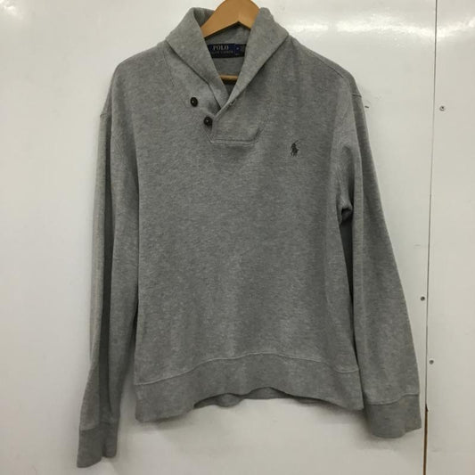 ポロラルフローレン POLO RALPH LAUREN トレーナー 長袖 長袖トレーナー スウェット Vネック プルオーバー M ロゴ、文字 灰 / グレー / gray メンズ USED 古着 中古 10159582