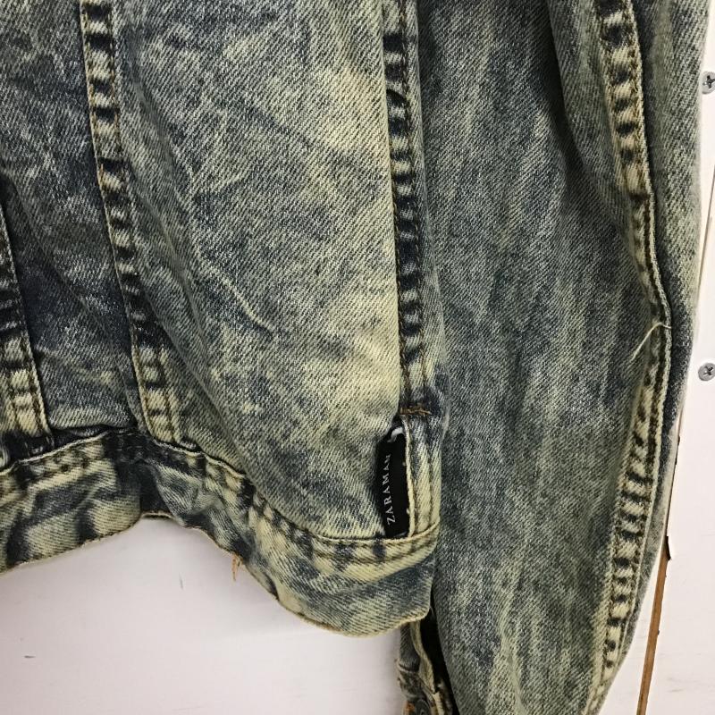 ザラメン ZARA MAN ジャケット、上着 ジャンパー、ブルゾン デニムジャケット Gジャン アウター カジュアルジャケット L ダメージ加工 インディゴ / インディゴ / Indigo メンズ USED 古着 中古 10159585