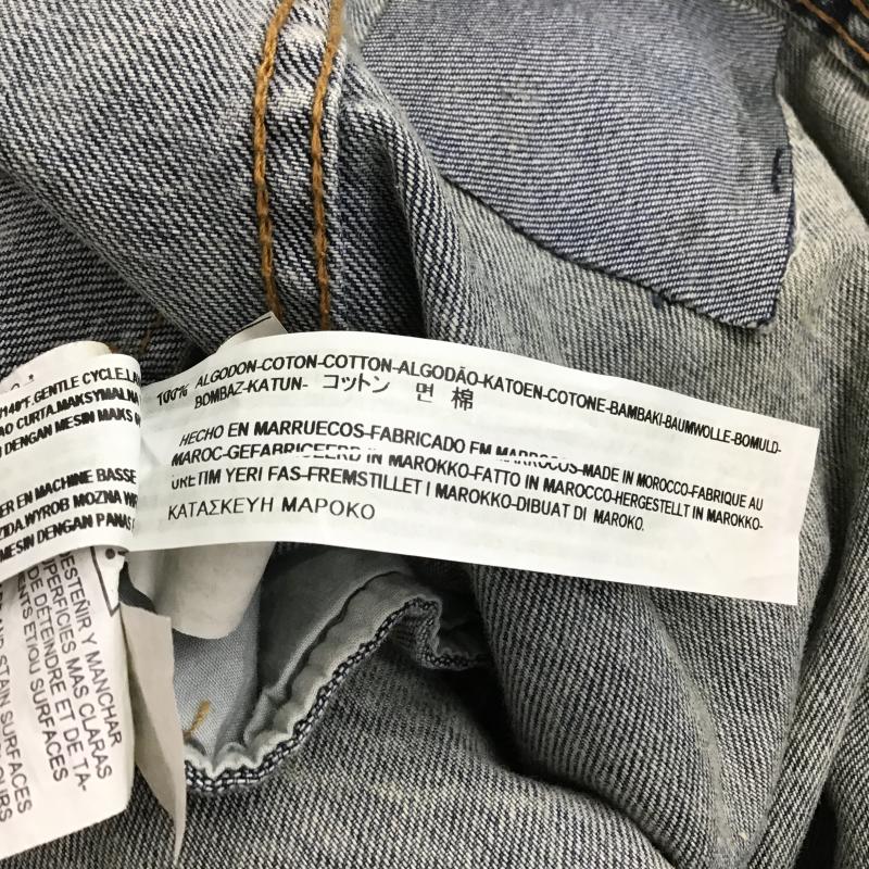 ザラメン ZARA MAN ジャケット、上着 ジャンパー、ブルゾン デニムジャケット Gジャン アウター カジュアルジャケット L ダメージ加工 インディゴ / インディゴ / Indigo メンズ USED 古着 中古 10159585