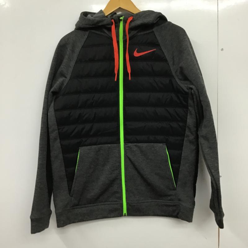 ナイキ NIKE ジャケット、上着 ジャンパー、ブルゾン ジップアップパーカー 長袖パーカー カジュアルジャケット M ロゴ、文字 灰 / グレー / gray メンズ USED 古着 中古 10159587