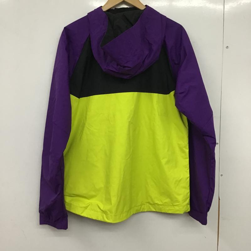 コロンビア Columbia ジャケット、上着 ジャンパー、ブルゾン ジップアップパーカー ナイロンジャケット アウター M ロゴ、文字 黒 / ブラック / black X 黄 / イエロー / yellow X 紫 / パープル / purple メンズ USED 古着 中古 10159593
