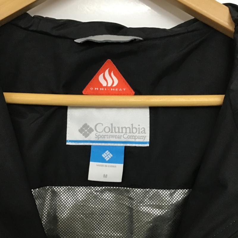コロンビア Columbia ジャケット、上着 ジャンパー、ブルゾン ジップアップパーカー ナイロンジャケット アウター M ロゴ、文字 黒 / ブラック / black X 黄 / イエロー / yellow X 紫 / パープル / purple メンズ USED 古着 中古 10159593