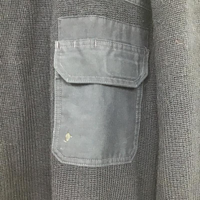 ミリタリー ミリタリー ニット、セーター 半袖 長袖ニットカットソー クルーネック セーター 無地 紺 / ネイビー / navy メンズ USED 古着 中古 10159597