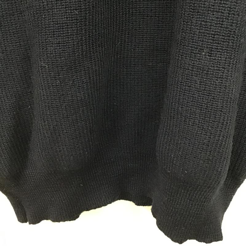 ミリタリー ミリタリー ニット、セーター 半袖 長袖ニットカットソー クルーネック セーター 無地 紺 / ネイビー / navy メンズ USED 古着 中古 10159597