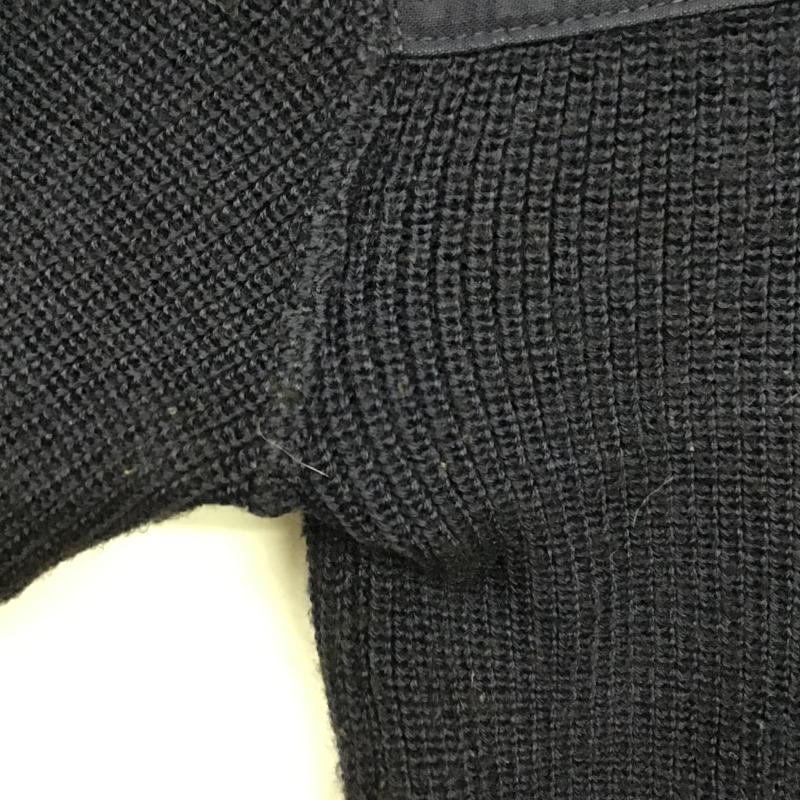 ミリタリー ミリタリー ニット、セーター 半袖 長袖ニットカットソー クルーネック セーター 無地 紺 / ネイビー / navy メンズ USED 古着 中古 10159597