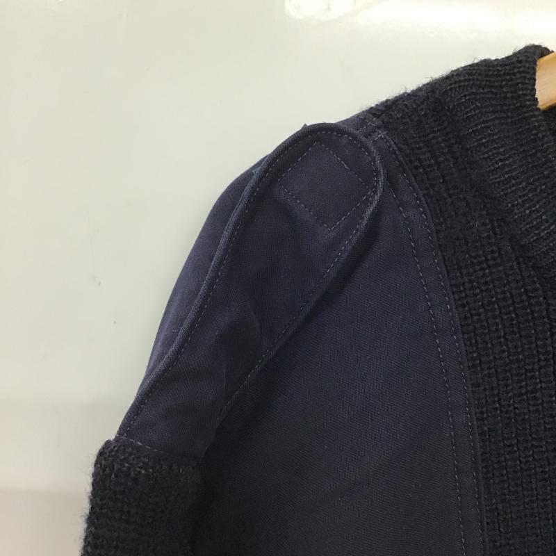 ミリタリー ミリタリー ニット、セーター 半袖 長袖ニットカットソー クルーネック セーター 無地 紺 / ネイビー / navy メンズ USED 古着 中古 10159597