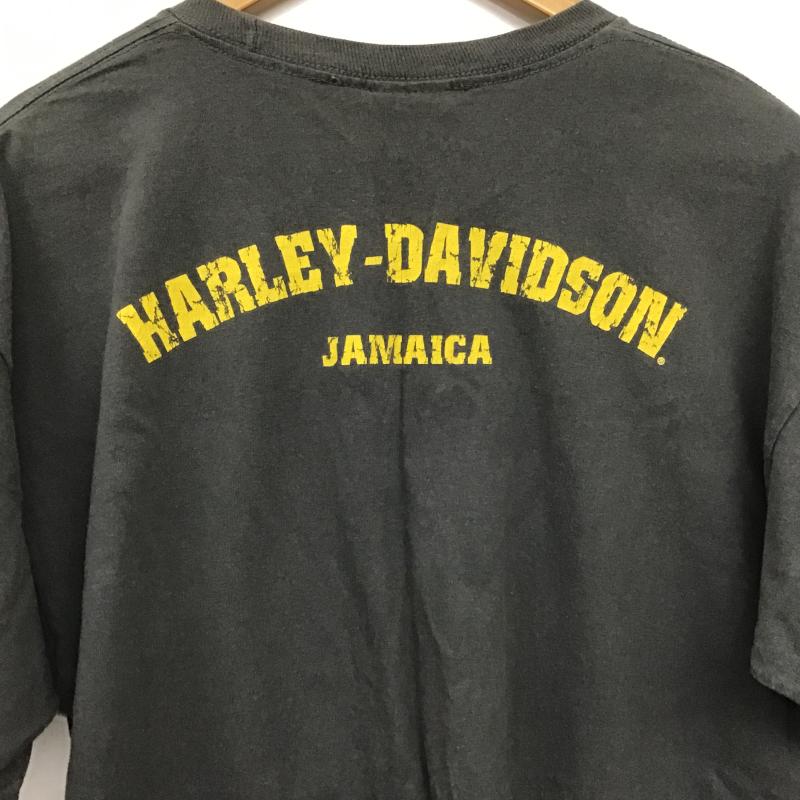 ハーレーダビッドソン Harley-Davidson Tシャツ 半袖 半袖カットソー プリントTシャツ クルーネックカットソー L ロゴ、文字 灰 / グレー / gray メンズ USED 古着 中古 10159598