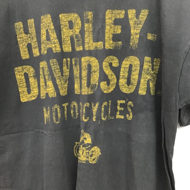 ハーレーダビッドソン Harley-Davidson Tシャツ 半袖 半袖カットソー プリントTシャツ クルーネックカットソー L ロゴ、文字 灰 / グレー / gray メンズ USED 古着 中古 10159598