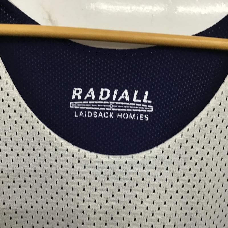 ラディアル RADIALL タンクトップ タンクトップ タンクトップ ノースリーブカットソー クルーネック XL ロゴ、文字 灰 / グレー / gray X 紺 / ネイビー / navy メンズ USED 古着 中古 10159602