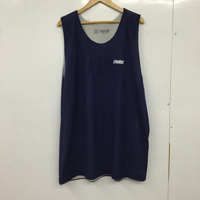 ラディアル RADIALL タンクトップ タンクトップ タンクトップ ノースリーブカットソー クルーネック XL ロゴ、文字 灰 / グレー / gray X 紺 / ネイビー / navy メンズ USED 古着 中古 10159602