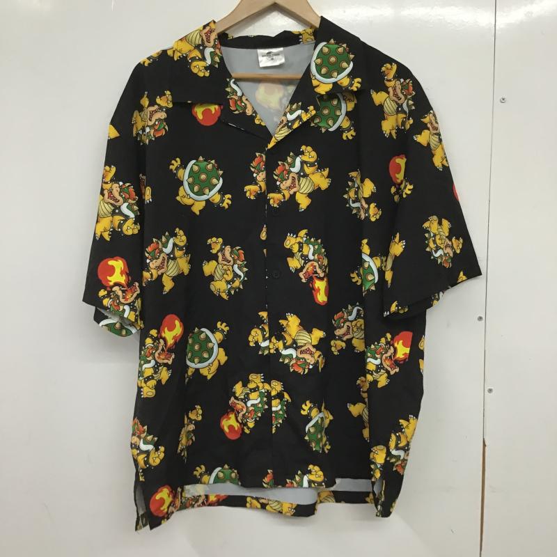 古着 USED シャツ、ブラウス 半袖 半袖シャツ プリントシャツ M プリント 黒 / ブラック / black メンズ USED 古着 中古 10159603