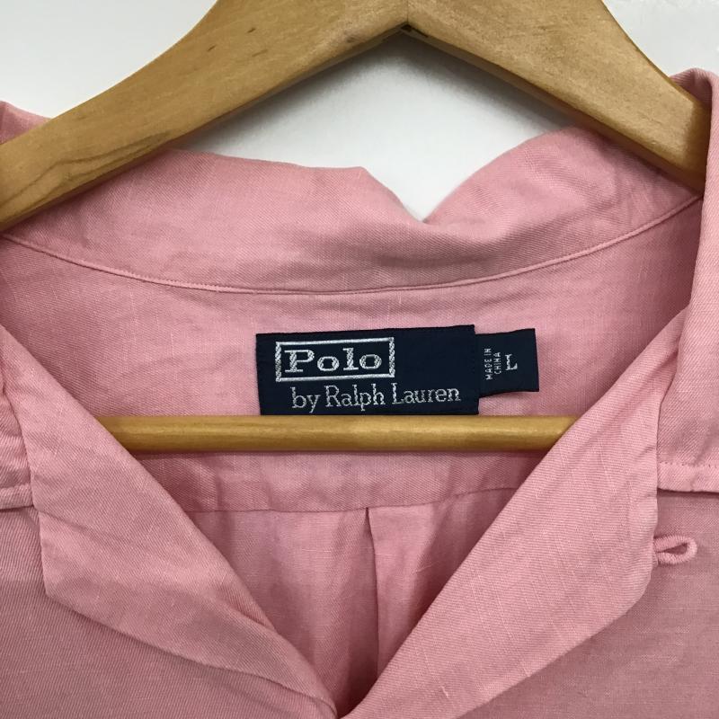ポロバイラルフローレン Polo by RALPH LAUREN シャツ、ブラウス 長袖 長袖シャツ 無地シャツ オープンカラーシャツ L 無地 桃 / ピンク / pink メンズ USED 古着 中古 10159606