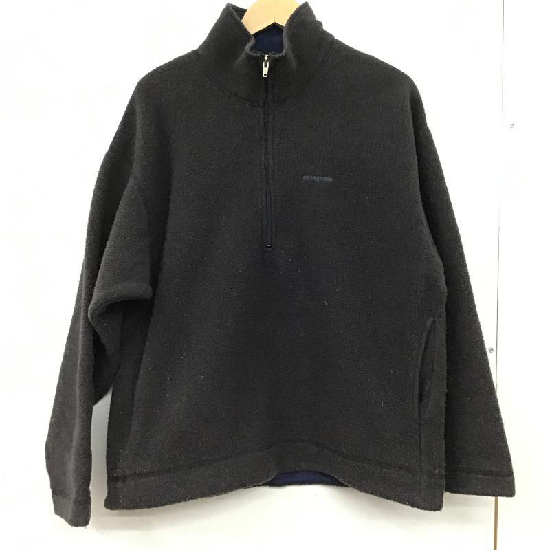 パタゴニア patagonia ジャケット、上着 ジャンパー、ブルゾン 長袖フリースジャケット プルオーバージャケット アウター M ロゴ、文字 ダークグレー / ダークグレー / メンズ USED 古着 中古 10159607