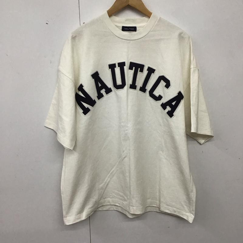 ノーティカ NAUTICA Tシャツ 半袖 半袖カットソー プリントTシャツ クルーネックカットソー S ロゴ、文字 白 / ホワイト / white メンズ USED 古着 中古 10159616