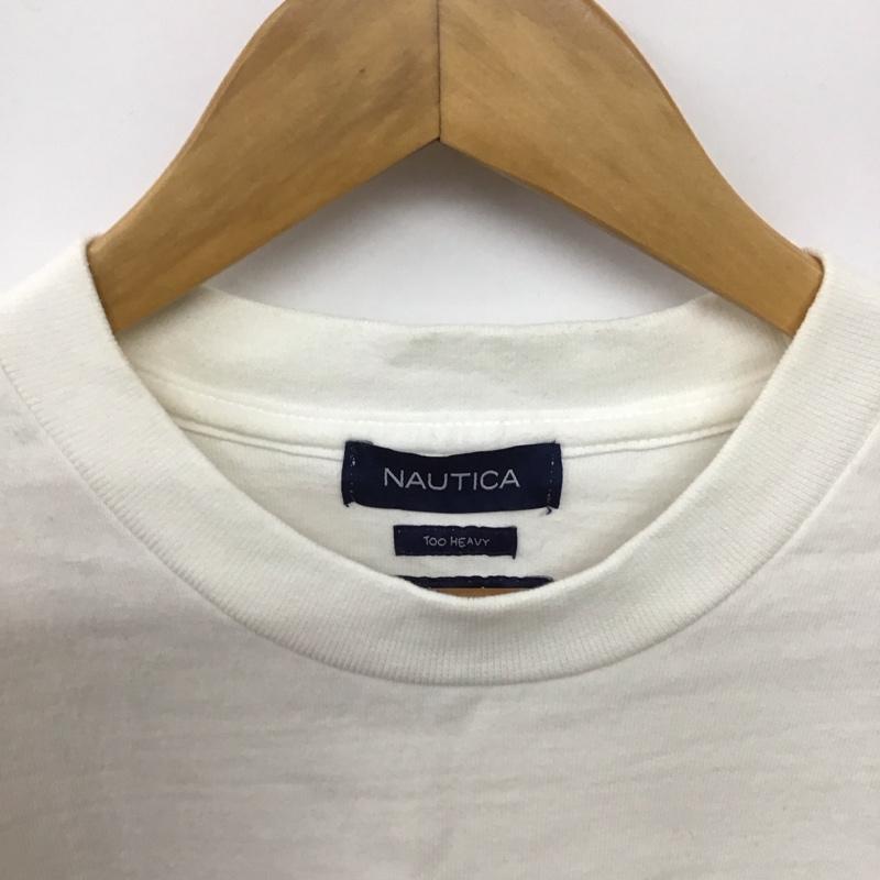 ノーティカ NAUTICA Tシャツ 半袖 半袖カットソー プリントTシャツ クルーネックカットソー S ロゴ、文字 白 / ホワイト / white メンズ USED 古着 中古 10159616