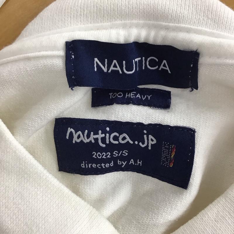 ノーティカ NAUTICA Tシャツ 半袖 半袖カットソー プリントTシャツ クルーネックカットソー S ロゴ、文字 白 / ホワイト / white メンズ USED 古着 中古 10159616
