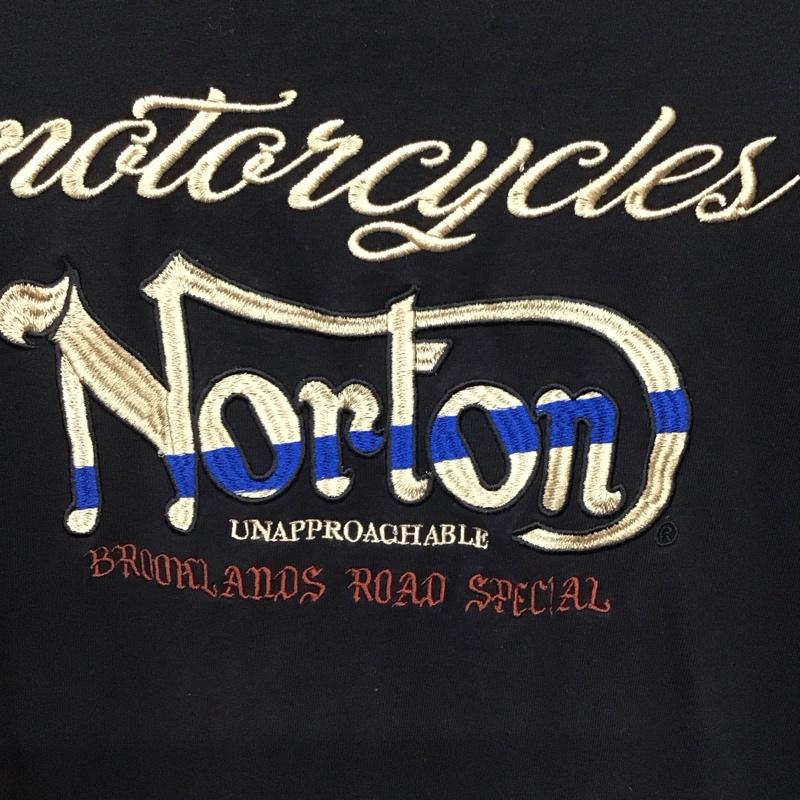 ノートン Norton Tシャツ 半袖 半袖カットソー プリントTシャツ クルーネックカットソー XXL ロゴ、文字 黒 / ブラック / black メンズ USED 古着 中古 10159617