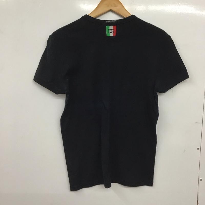 ドルチェアンドガッバーナ DOLCE&GABBANA Tシャツ 半袖 半袖カットソー 無地Tシャツ Vネックカットソー 3 無地 黒 / ブラック / black メンズ USED 古着 中古 10159620