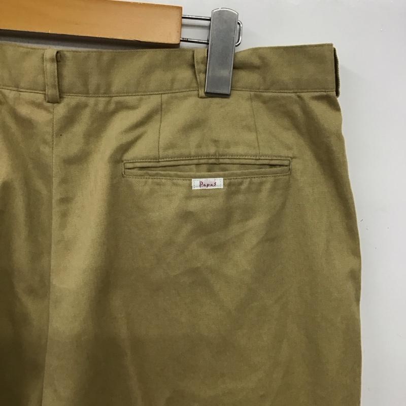 パパス PAPAS パンツ チノパン チノパン ワイドパンツ カジュアルパンツ L 無地 ベージュ / ベージュ / beige メンズ USED 古着 中古 10159624