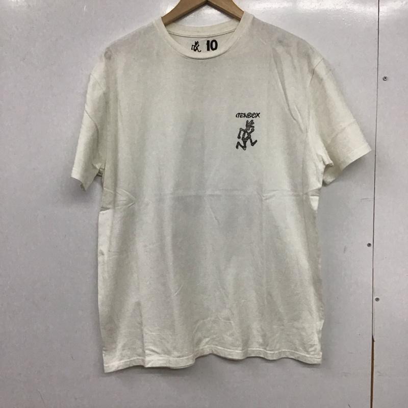 グラミチ GRAMICCI Tシャツ 半袖 半袖カットソー プリントTシャツ クルーネックカットソー L ロゴ、文字 白 / ホワイト / white メンズ USED 古着 中古 10159635