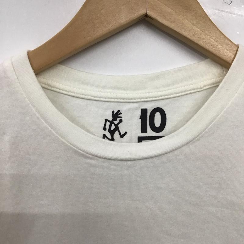 グラミチ GRAMICCI Tシャツ 半袖 半袖カットソー プリントTシャツ クルーネックカットソー L ロゴ、文字 白 / ホワイト / white メンズ USED 古着 中古 10159635