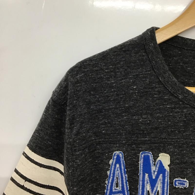 アメリカンイーグル AMERICANEAGLE Tシャツ 半袖 半袖カットソー プリントTシャツ クルーネックカットソー M ロゴ、文字 ダークグレー / ダークグレー / メンズ USED 古着 中古 10159637