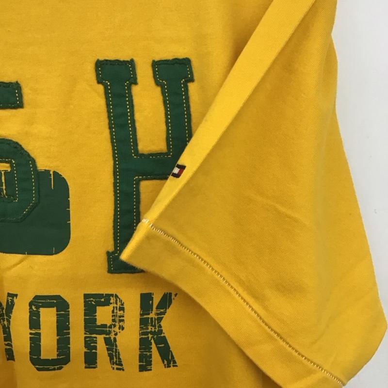 トミーヒルフィガー TOMMY HILFIGER Tシャツ 半袖 半袖カットソー プリントTシャツ クルーネックカットソー ロゴ、文字 黄 / イエロー / yellow メンズ USED 古着 中古 10159638