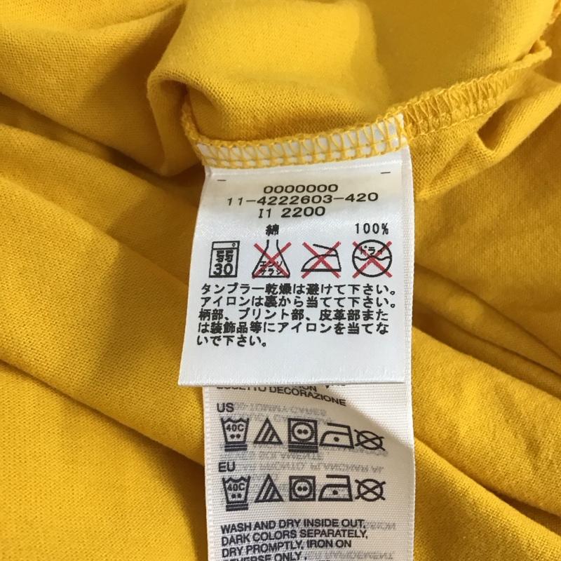 トミーヒルフィガー TOMMY HILFIGER Tシャツ 半袖 半袖カットソー プリントTシャツ クルーネックカットソー ロゴ、文字 黄 / イエロー / yellow メンズ USED 古着 中古 10159638