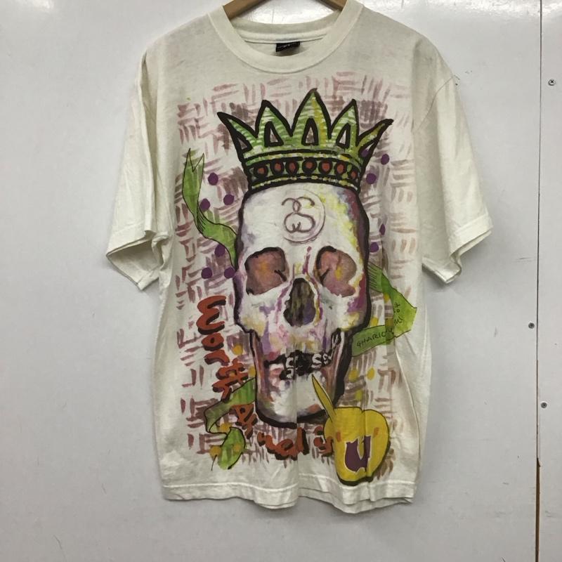 ステューシー STUSSY Tシャツ 半袖 半袖カットソー プリントTシャツ クルーネックカットソー プリント 白 / ホワイト / white メンズ USED 古着 中古 10159642