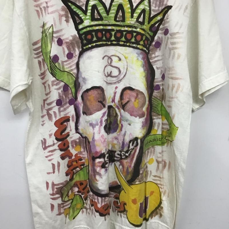 ステューシー STUSSY Tシャツ 半袖 半袖カットソー プリントTシャツ クルーネックカットソー プリント 白 / ホワイト / white メンズ USED 古着 中古 10159642