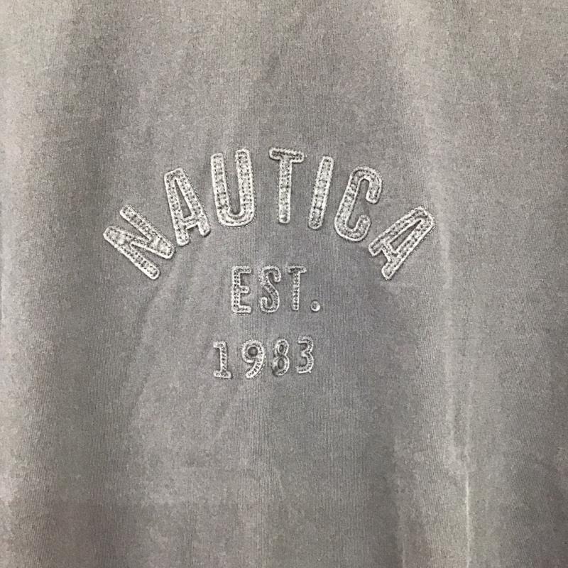 ノーティカ NAUTICA Tシャツ 半袖 半袖カットソー プリントTシャツ クルーネックカットソー L ロゴ、文字 ダークグレー / ダークグレー / メンズ USED 古着 中古 10159643