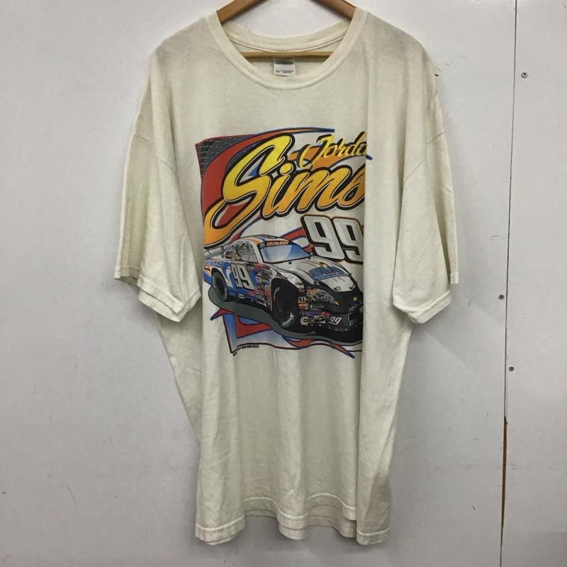 ギルダン GILDAN Tシャツ 半袖 半袖カットソー プリントTシャツ クルーネックカットソー XXL プリント アイボリー / アイボリー / メンズ USED 古着 中古 10159648