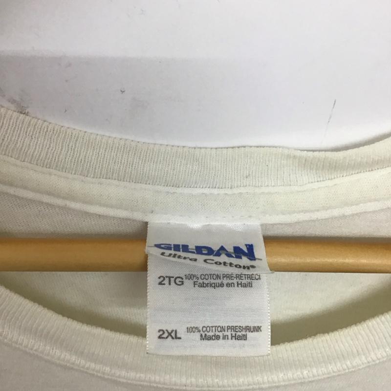 ギルダン GILDAN Tシャツ 半袖 半袖カットソー プリントTシャツ クルーネックカットソー XXL プリント アイボリー / アイボリー / メンズ USED 古着 中古 10159648