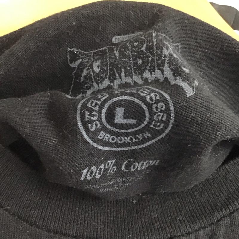 古着 USED Tシャツ 半袖 半袖カットソー プリントTシャツ クルーネックカットソー L ロゴ、文字 黒 / ブラック / black メンズ USED 古着 中古 10159650