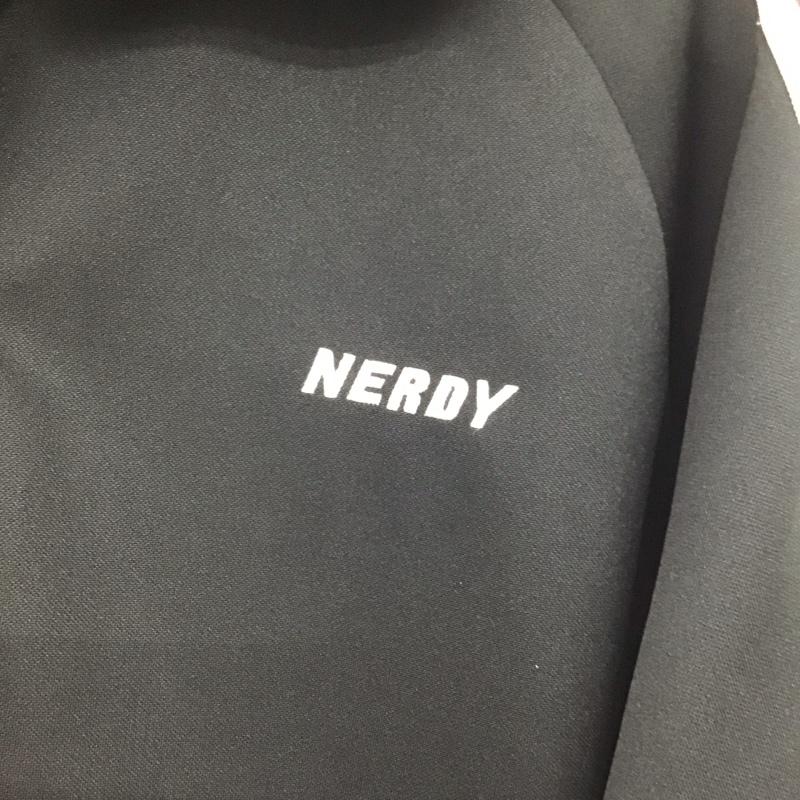 ノルディ NERDY ジャケット、上着 ジャンパー、ブルゾン ジップアップジャケット アウター スタンドネック L ロゴ、文字 黒 / ブラック / black メンズ USED 古着 中古 10159651