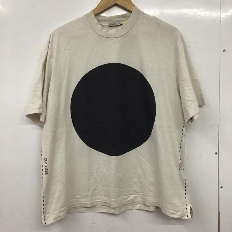 モンクレール MONCLER Tシャツ 半袖 半袖カットソー プリントTシャツ クルーネックカットソー 5 プリント アイボリー / アイボリー / メンズ USED 古着 中古 10159652