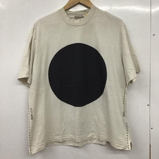 モンクレール MONCLER Tシャツ 半袖 半袖カットソー プリントTシャツ クルーネックカットソー 5 プリント アイボリー / アイボリー / メンズ USED 古着 中古 10159652