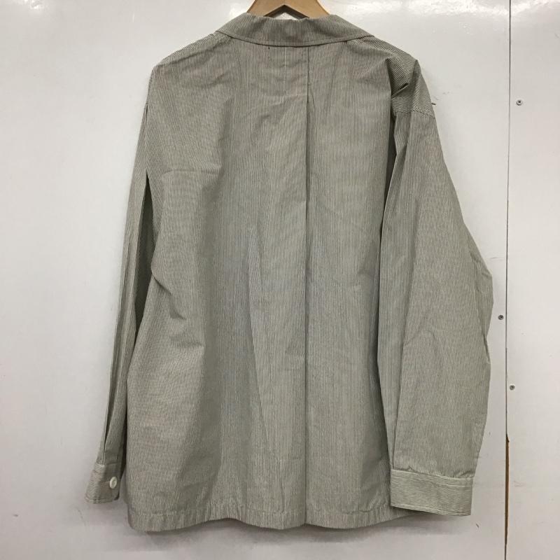 ジーユー GU ジャケット、上着 ジャケット、ブレザー コードレーンジャケット XL ストライプ 灰 / グレー / gray メンズ USED 古着 中古 10159654