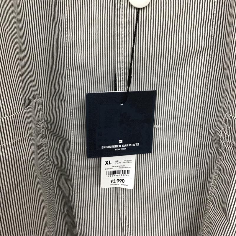 ジーユー GU ジャケット、上着 ジャケット、ブレザー コードレーンジャケット XL ストライプ 灰 / グレー / gray メンズ USED 古着 中古 10159654