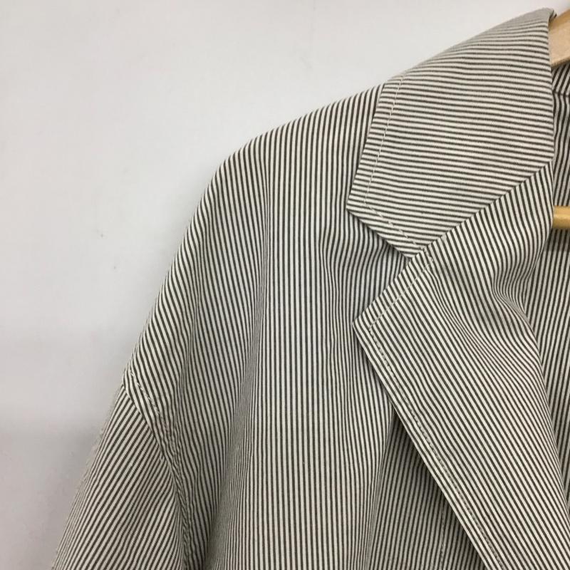 ジーユー GU ジャケット、上着 ジャケット、ブレザー コードレーンジャケット XL ストライプ 灰 / グレー / gray メンズ USED 古着 中古 10159654