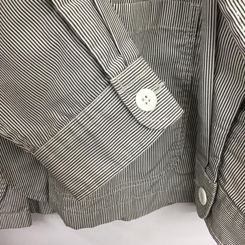 ジーユー GU ジャケット、上着 ジャケット、ブレザー コードレーンジャケット XL ストライプ 灰 / グレー / gray メンズ USED 古着 中古 10159654
